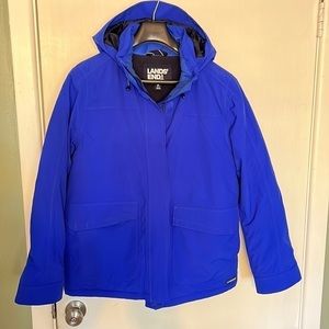 Lands' End Coat Size M 10-12 Color Blue Very Warm